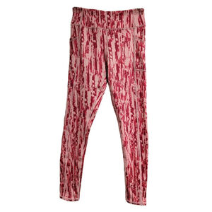 Zella Leggings Girl Lrg Pink Print Athletic High Waist Yoga Pockets NWOT